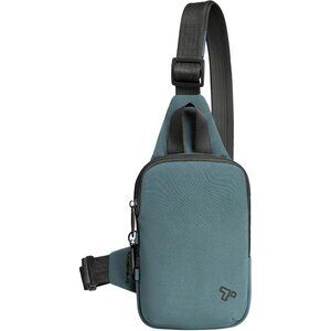 Men's Slate Blue Anti-Theft The Voyages Compact Sling Imported Polyester Zipper